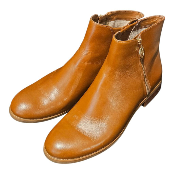 Michael Kors Brown Leather Ankle Boots Booties US 9.5 - Picture 4 of 15